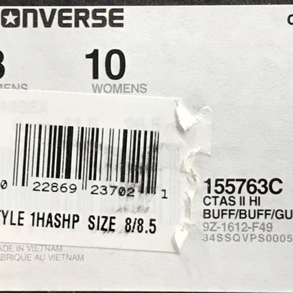 Converse CTAS II Hi Buff Buff Gum Shoes - Picture 8 of 8